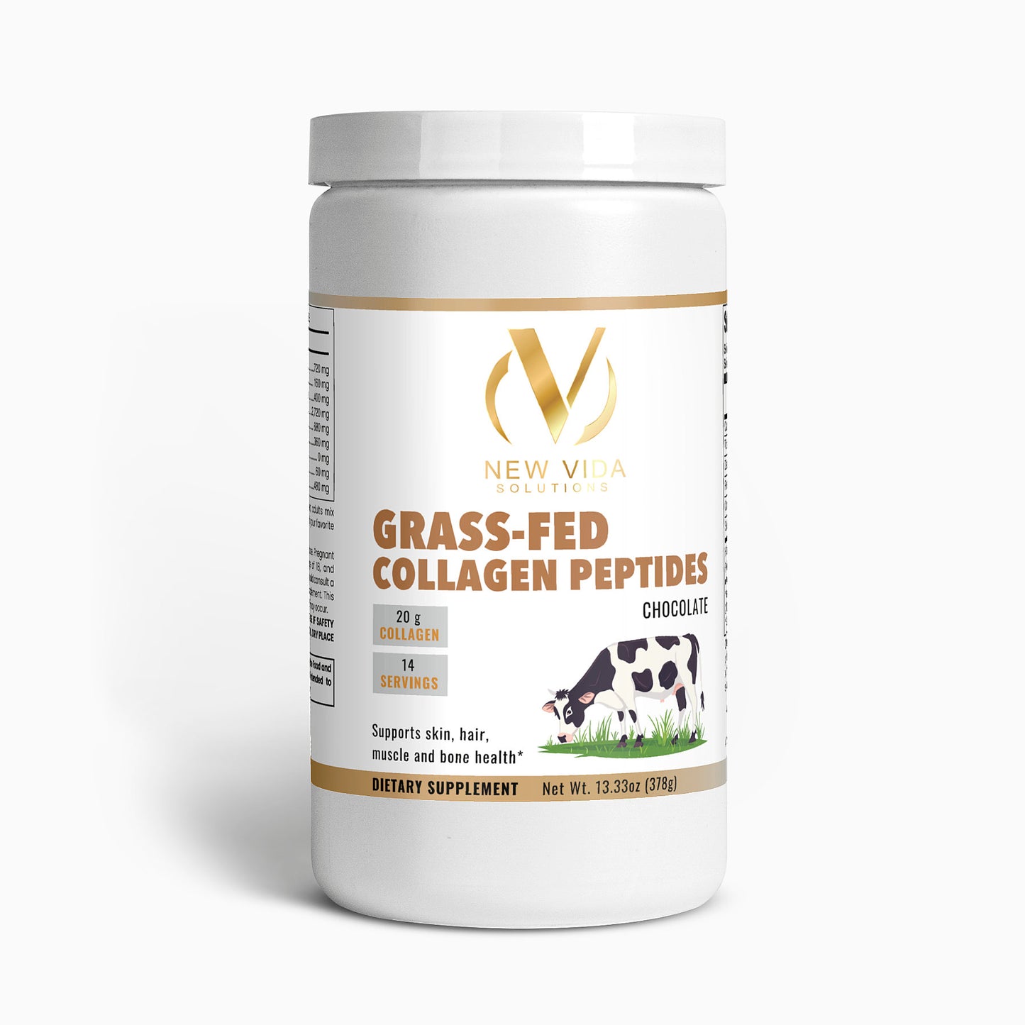 Grass-Fed Collagen Peptides Powder - Chocolate | Supports Skin, Hair, Nails & Joint Health