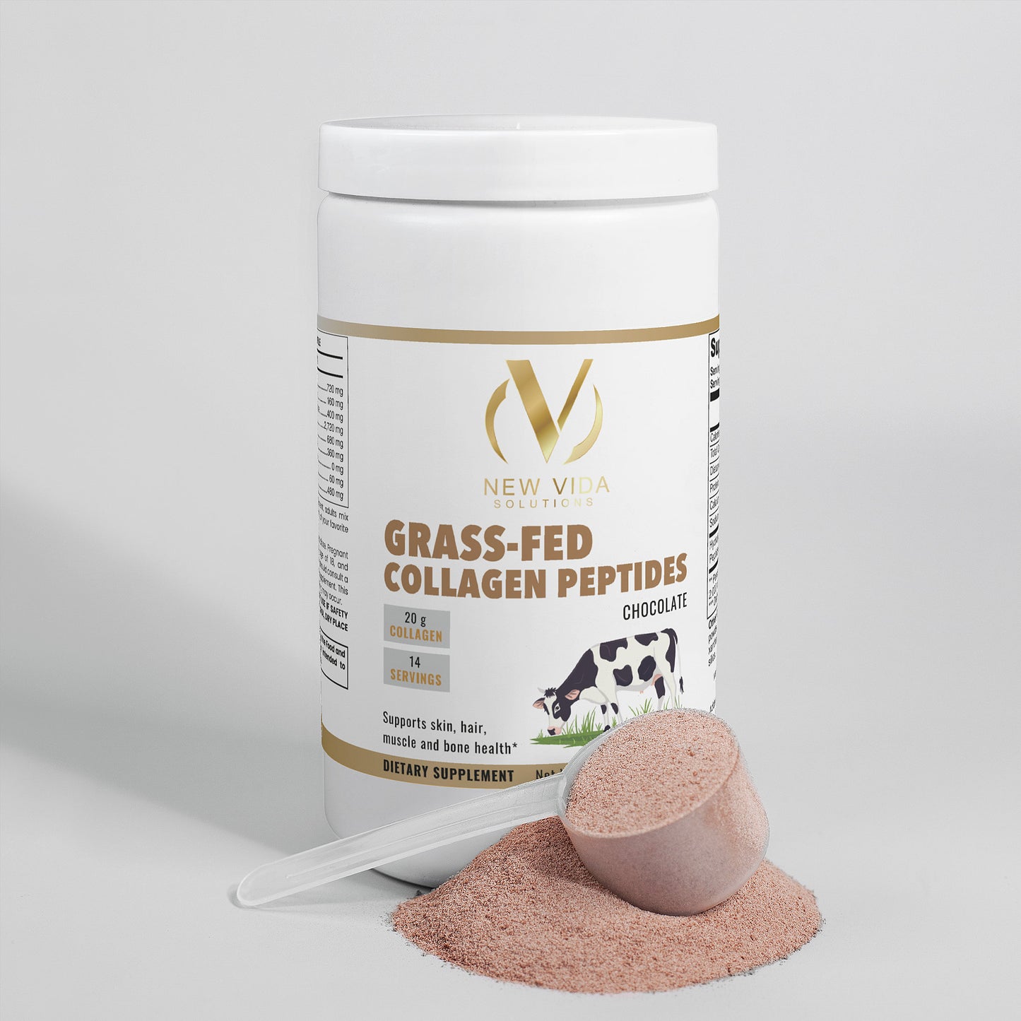 Grass-Fed Collagen Peptides Powder - Chocolate | Supports Skin, Hair, Nails & Joint Health